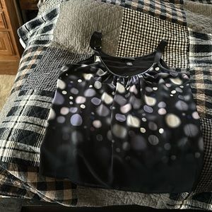 Lane Bryant black flowy dress tank